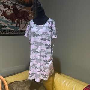 Pink and Gray Camo Girls Green And Pink Camo Dress Size XL